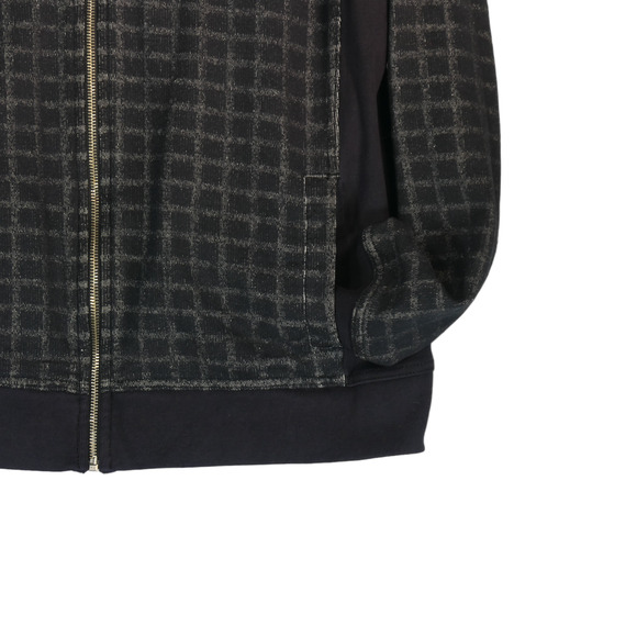 Rock Republic Jacket Mens XXL Black Windowpane Hoodie Pocket Full Zip Sweatshirt - Picture 6 of 10